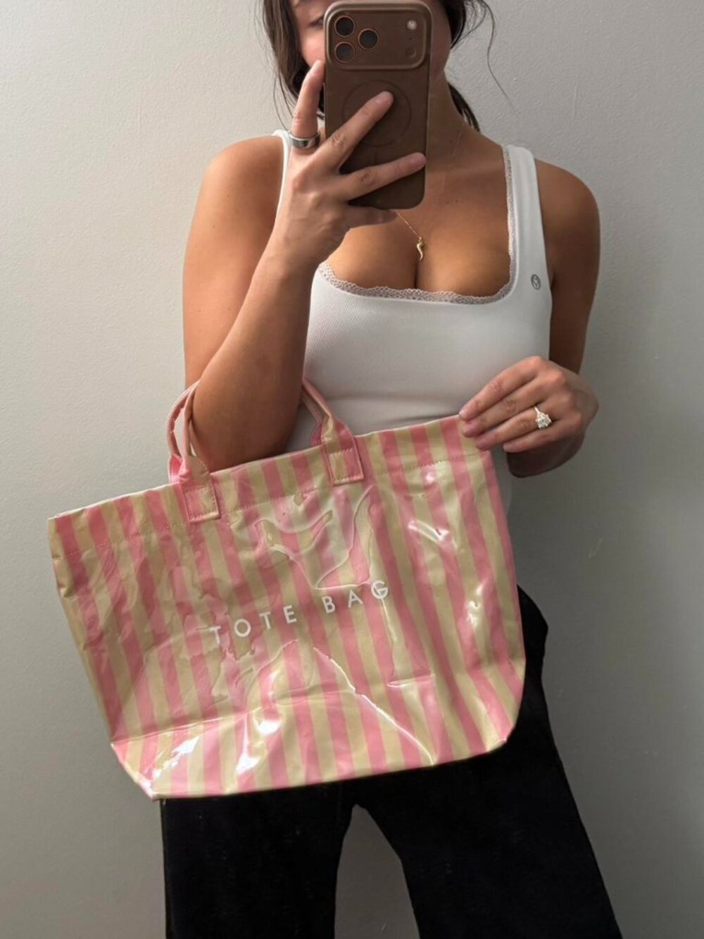 PVC Pink Tote Bag